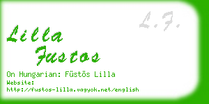 lilla fustos business card