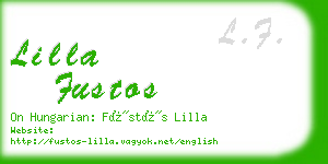 lilla fustos business card